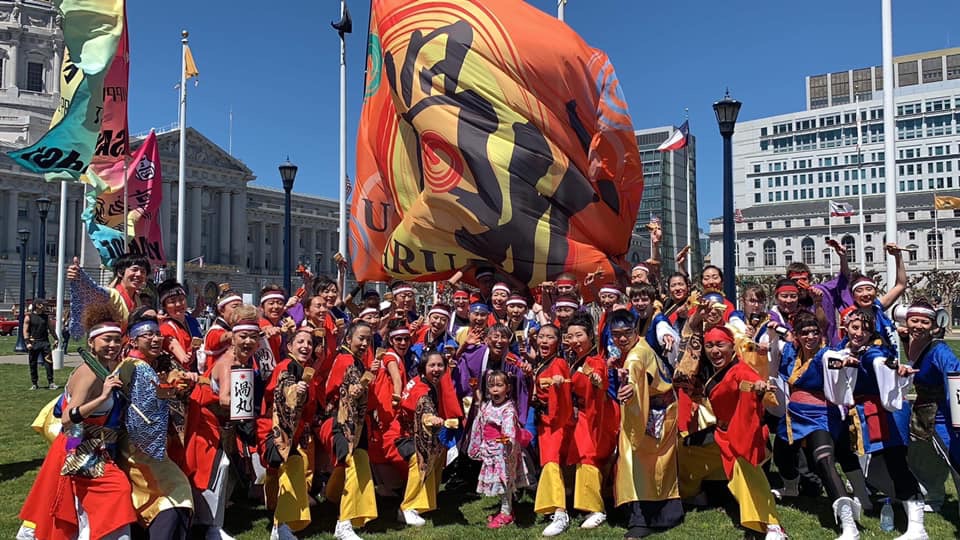 Kanzami Yosakoi Dance Coalition at the 2019 Grand Parade at Civic Center Plaza